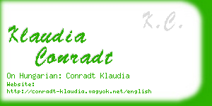 klaudia conradt business card